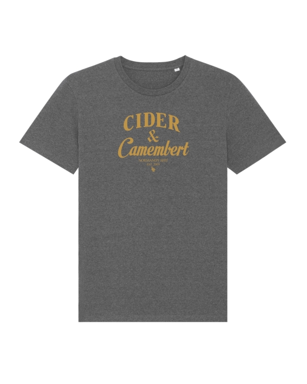 T-Shirt Cider & Camembert Noir recyclé (Moutarde)