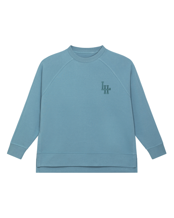 Sweat Oversize LH Girl Atlantic (Outremer brodé)