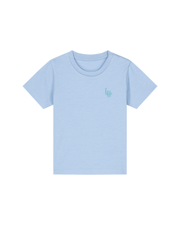 T-shirt Bio LH BB Ciel (Bleu céleste brodé)