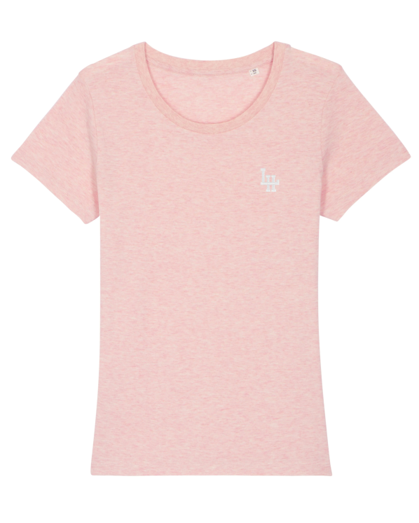 T-shirt LH Girl Rose crème (Blanc brodé)
