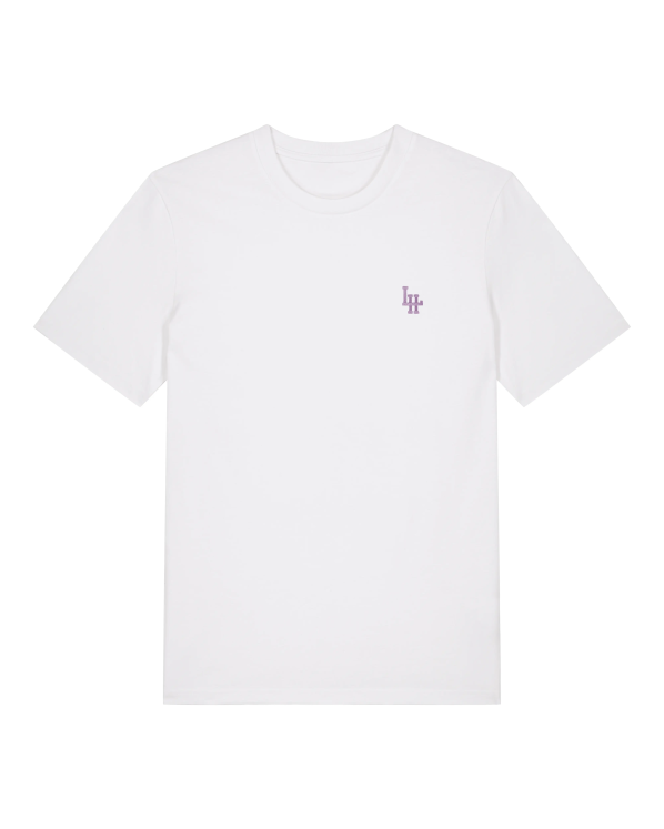 T-shirt Premium Bio LH Blanc (Iris brodé)